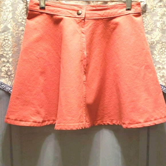 AMERICAN APPAREL DENIM CIRCLE MINI SKIRT SZ S